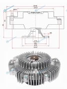 ST-16210-75090 Вискомуфта 1TR dynatoyoace TRY220.23.281hiace TRH102.112.12