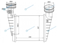 ST-3B0145805H Радиатор интеркулера VW PASSAT B5 97-05SKODA SUPERB 02-08 1.8T