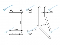 ST-MD47-395-0 Радиатор отопителя салона MERCEDES S-CLASS W221 05-13