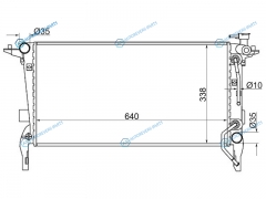 HY0019 Радиатор HYUNDAI GENESIS CPE 2.0 2008-
