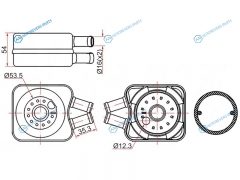 ST-068117021B Радиатор масляный AUDI A4 94-00A6 94-05FORD GALAXY 95-06SKODA OCTAVIA 96-10VOLKSWAGEN PASSAT 96-