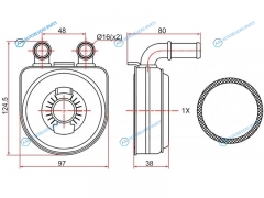 ST-1103.N0 Радиатор масляный CITROEN BERLINGO 96-C5 00-PEUGEOT 206 98-407 04-PARTNER 96-