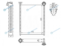 ST-87-0001 Радиатор отопителя салона PEUGEOT 308 07-09RCZ 10-15CITROEN C3 PICASSO 09-
