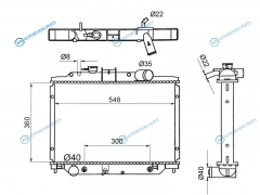 NS0088-D Радиатор NISSAN CARAVANURVAN 3.0D 02-