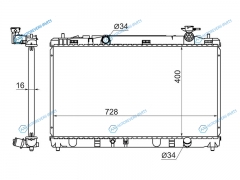 TY0003-ACV40-MT Радиатор TOYOTA CAMRY 2.4 06- MT
