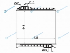 HI0006 Радиатор HINO PROFIA FR FN FS FW 1994- K13C P11C