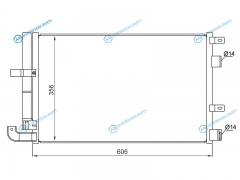 ST-JA03-394-A0 Радиатор кондиционера JAGUAR S-TYPE 2.7TD 04-07XF 2.2-3.0TD 08-15