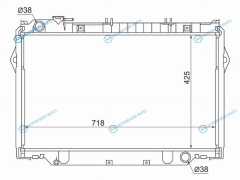 TY0009-J80D Радиатор TOYOTA LAND CRUISER 80 HDHZ 90-98 DIESEL MT