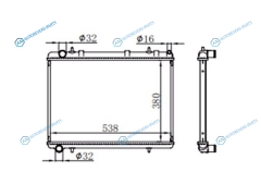 SG-PG0001-3 Радиатор CITROEN C4 PICASSO PEUGEOT 307 06-