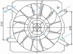 ST-HD10-201-0 Диффузор радиатора в сборе HONDA CIVIC FN 06- HB
