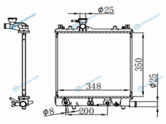 SK0003-4 Радиатор SUZUKI WAGON R 98-