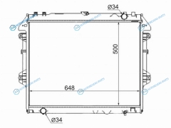TY0014-MT Радиатор TOYOTA HILUXVIGOFORTUNER 1TR2TR 04- лев.руль МТ