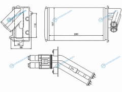 ST-RN02-395-0 Радиатор отопителя салона RENAULT LAGUNA 94-ESPASE DIESEL 06-10