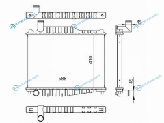 NS00016 Радиатор NISSAN UD CONDOR 99- FE6 MK210
