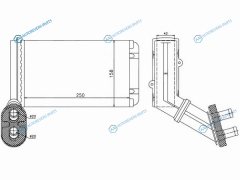 ST-FD01-395-0 Радиатор отопителя салона VOLKSWAGEN SHARAN 95-10FORD GALAXY 95-06SEAT ALHAMBRA 96-10