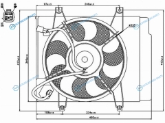 ST-KA01-201-0 Диффузор радиатора в сборе KIA PICANTO 04- WO AC