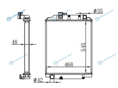 HI0004-1 Радиатор HINO DUTRODYNATOYOACE RZU 30 3RZ 99-