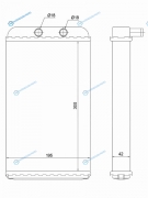 ST-PG94-395-0 Радиатор отопителя салона FIAT DUCATOPEUGEOT BOXERCITROEN JUMPER 94-06