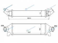 ST-4401912 Радиатор интеркулера FORD TRANSIT 00-06