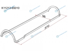 K11213-65010 Прокладка клапанной крышки TY 3VZ-E VZN130 LH=RH