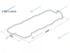 K11213-20030 Прокладка клапанной крышки TOYOTA HARRIER.KLUGER 1MZFE 98- правая