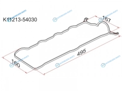 K11213-54030 Прокладка клапанной крышки TY 2L -90