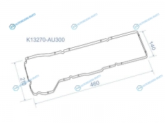 K13270-AU300 Прокладка клапанной крышки NS QG15DE. QG18DE. 02- Y11B15V10W11P12