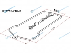 K11213-21020 Прокладка клапанной крышки TY 1NZ-FE. 04- NCP91. NZE14NZE15. NZT26