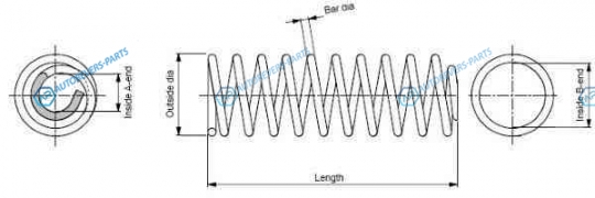 SP1938 Пружина ходовой части | перед правлев