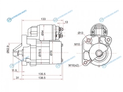 ST-6001547289N Стартер RENAULT LOGAN 04-SANDERO 08-KANGOO I 1.4 FCKC 97-03 E7JK7J 12V 1.0KW 8T CW