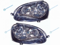 PF-D41-1102P-LDEM2 Фара VW GOLF 03- черный линза диодный тюнинг комплект R+L