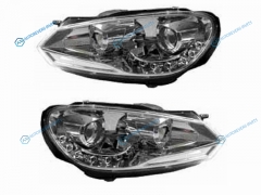 PF-D41-1113P-LDEM1 Фара VW GOLF 08- DRL хром линза диодный тюнинг комплект R+L