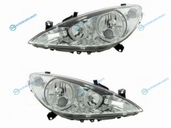 550-1135PXLDEM1 Фара PEUGEOT 307 01-06 хром линза тюнинг комплект R+L