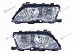 444-1136PXNDHM1 Фара BMW E46 01-03 4D хром ксенон тюнинг комплект R+L