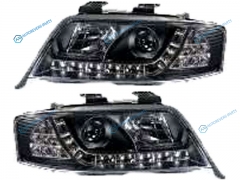 PF-SN-446-1114PXNDAM2-LED Фара AUDI A6 97-03 черн.диоды тюнинг комплект R+L