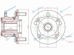 DACF2146A Ступичный узел задн. TOYOTA VISTA ARDEOCALDINAALLIONWISHOPAAVENSIS AZT255 4WD 98-07