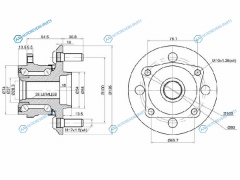 DACF2146B Ступичный узел задн. TOYOTA NZE12 4WD