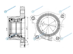 2DACF044N-4A Полуступица задняялев TOYOTA PRADO RJ12SURF RN21