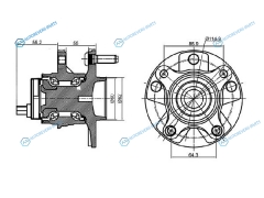 3DACF027F-8BS Ступичный узел передправ TOYOTA MARK XLEXUS GS300 05-