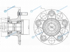 HUB215-9 Ступичный узел задн. HONDA STREAM RNINTEGRA DC5CIVIC EU3 00-06 2WD (диск)