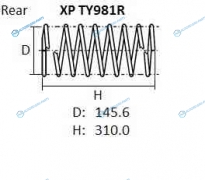 XP TY981R Пружина подвески NHK