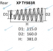 XP TY983R Пружина подвески NHK