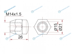 ST-90049-11073 Гайка колесная TOYOTA BBDUETCAMIPASSOSPARKY 04-