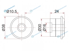 ST-48817-12030 Втулка линка TOYOTA AURISBLADERUMIONMARK X ZIORAV4 05- NO.1