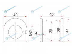 ST-48815-52040 Втулка переднего стабилизатора D=24 TOYOTA FUN CARGO 99-