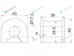 ST-48815-30310 Втулка заднего стабилизатора D=17.3 TOYOTA CROWN 91-01