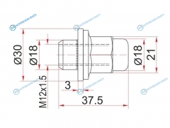 ST-90942-01077 Гайка колесная закрытая чёрная TOYOTA HILUXLAND CRUISER PRADOTACOMAWILL VS