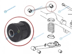 ST-48702-28130 Сайлентблок задней продольной верхней тяги (резиновый) TOYOTA LITETOWNACE NOAH.V 1996-2007
