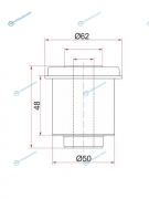 ST-MR992256 Сайлентблок переднего нижнего рычага MITSUBISHI L200PAJEROMONTERO SPORT 08-
