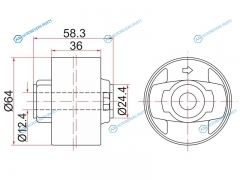 ST-41651-42120 Опора дифференциала LH=RH TOYOTA AURISBLADERUMIONMARK X ZIORAV4 4WD 05-